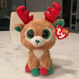 TY Beanie Boos - Christmas Limited Edition Alpine - Reindeer Red Antlers